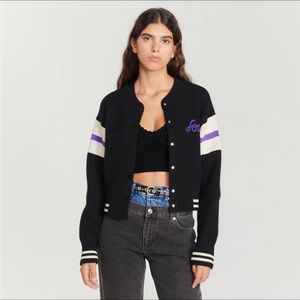 Sandro Knitted Varsity Cardigan